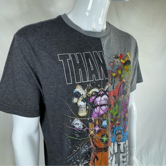Marvel Men’s Split Thanos Infinity Gauntlet Short Sleeve Tee - Picture 2 of 5
